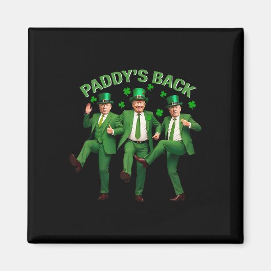 パディーズバックトランプ踊りおもしろいSt patricks dayN マグネット (正面)