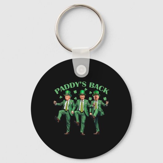 パディーズバックSt patricks dayおもしろいトランプ踊り キーホルダー (正面)