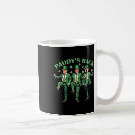 パディーズバックSt patricks dayおもしろいトランプ踊り コーヒーマグカップ (右)