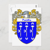 パディーヤ家紋/ファミリー crest（マント付き） ポストカード (正面/裏面)