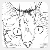 パディ猫 スクエアシール (正面)