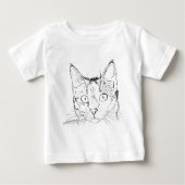 パディ猫 ベビーTシャツ (正面)