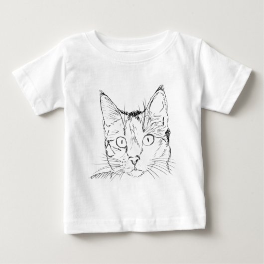 パディ猫 ベビーTシャツ (正面)