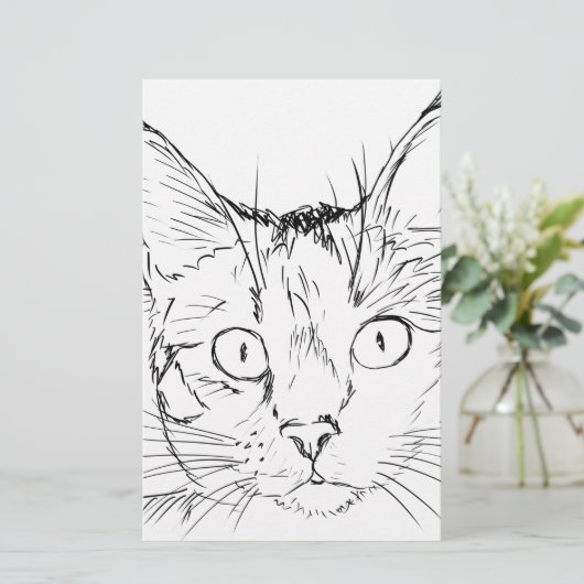 パディ猫 便箋 (スタンド正面)