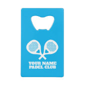 パデカスタムルテニスクラブクレジットカードボトルオープナー クレジットカード栓抜き (正面)