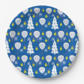 🎾🎄パデルのクリスマスをつぶす ペーパープレート (正面)