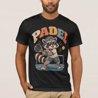 パデルの楽しいアライグマTシャツ - ヴィンテージコートの楽しさ Tシャツ