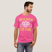 パデルは楽しいラケットボールスポーツ Tシャツ (正面フル)