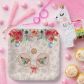 パデルをテーマにした紙皿 – フェスティブなラケットモチーフ ペーパープレート (パーティー)