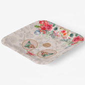 パデルをテーマにした紙皿 – フェスティブなラケットモチーフ ペーパープレート (傾斜あり)