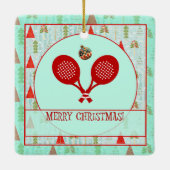 パデルクリスマスオーナメント – パデルレトロクリスマス セラミックオーナメント (裏面)
