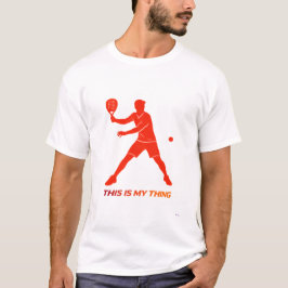 パデルシルエットアクションライフスタイルデザイン Tシャツ
