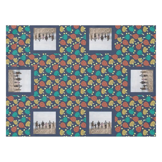 パデルテニスをテーマにしたカスタム写真 テーブルクロス (正面(横))