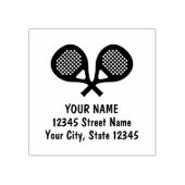 パデルテニススポーツロゴカスタム差出人住所 ラバースタンプ (インプリント)