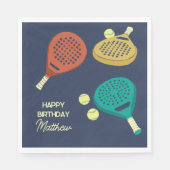 パデルテニステーマカスタムパーティー スタンダードランチョンナプキン (正面)