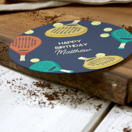 パデルテニステーマカスタムパーティー ラウンドペーパーコースター