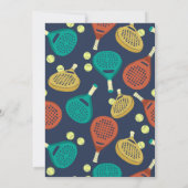 パデルテニステーマカスタムパーティー 招待状 (裏面)