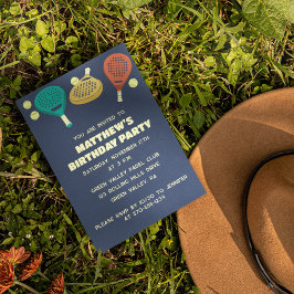 パデルテニステーマカスタムパーティー 招待状