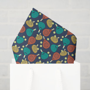 パデルテニスラケットとボーパターン(の模様が)あるル 薄葉紙