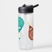 パデルテニスラケットとボーパーソナライズされたル ウォーターボトル (左面)