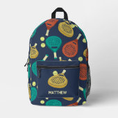 パデルテニスラケット、ボーパーソナライズされたル プリントバックパック (正面)