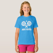 パデルテニスロックブルーガールTシャツfor player Tシャツ (正面フル)