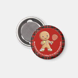 🎾🎄パデルパワードクリスマスカスタムテキスト マグネット