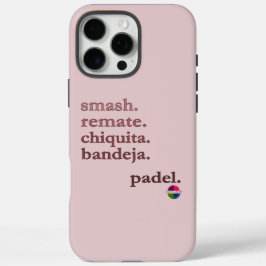 パデルフォンケース - パーソナライズワードバイブダスティーローズ iPhone 16 PRO MAXケース