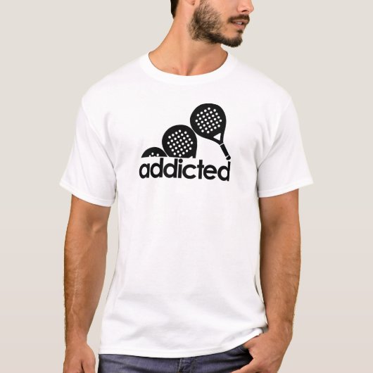 パデル中毒 – おもしろスポーツファン Tシャツ (正面)