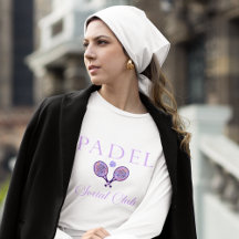 パデル女子Tシャツ - ソーシャルクラブ ホワイトパープル