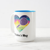 パデル愛好家 ツートーンマグカップ (正面左)