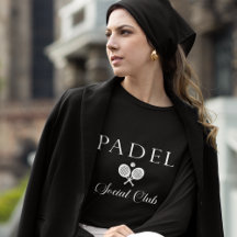 パデル ウィメンズ Tシャツ - Padel Social Club ブラック
