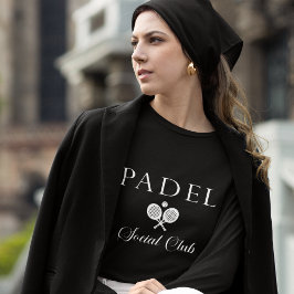パデル ウィメンズ Tシャツ - Padel Social Club ブラック