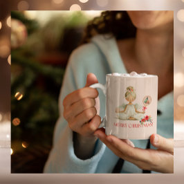 パデル クリスマスマグ – ホリデーパデルの天使(テラコッタ) ツートーンマグカップ