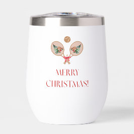 パデル クリスマス ワイン タンブラー – 祝祭的なパデルのモチーフ
