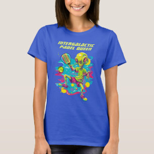 👽パデル スペース サーブ サス クイーン Tシャツ