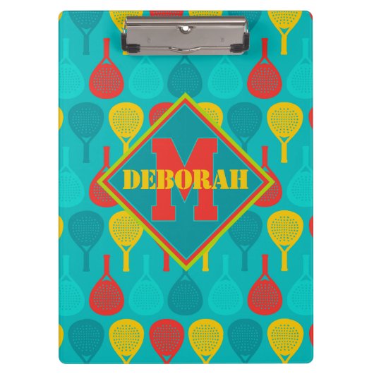 パデル・スマッシュ・ノートとモノグラム クリップボード (正面)