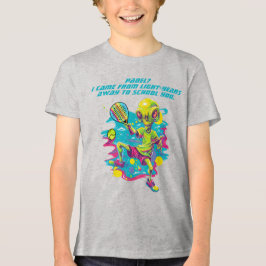 👽パデル 見てろよ「リトル スマッシュノート スプリーム」キッズ トライブレンドTシャツ