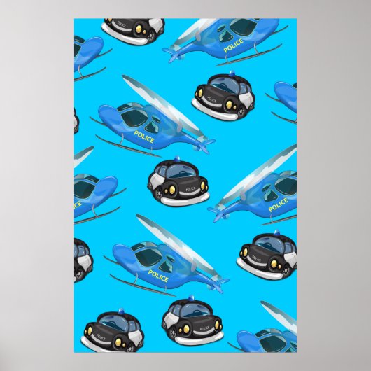 パトカーとヘリコプター ポスター (正面)