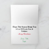 パトカーのまわりにクリスマスツリーグリーティングカード カード (内部)