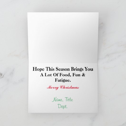 パトカーのまわりにクリスマスツリーグリーティングカード カード (内部)