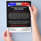 パトカーのサイレン、警察官募集 チラシ (手)