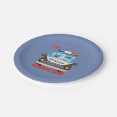 パトカーの犬の単位の警官そして警察犬 ペーパープレート (アングル)