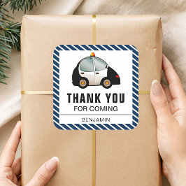 パトカーの誕生日パーティー景品シール スクエアシール