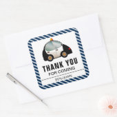 パトカーの誕生日パーティー景品シール スクエアシール (封筒)