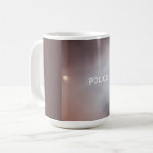 パトカーの警光 – 点滅する緊急夜間デザイン コーヒーマグカップ (正面左)