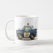 パトカーの警察のCrusierの警察官車のマグ コーヒーマグカップ (左)