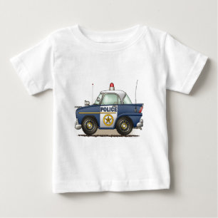 パトカーの警察のCrusierの警察官車の乳児のTシャツ ベビーTシャツ