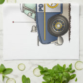 パトカーの警察のCrusierの警察官車 キッチンタオル (折り畳み)