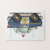 パトカーの警察のCrusierの警察官車 ジグソーパズル (横)